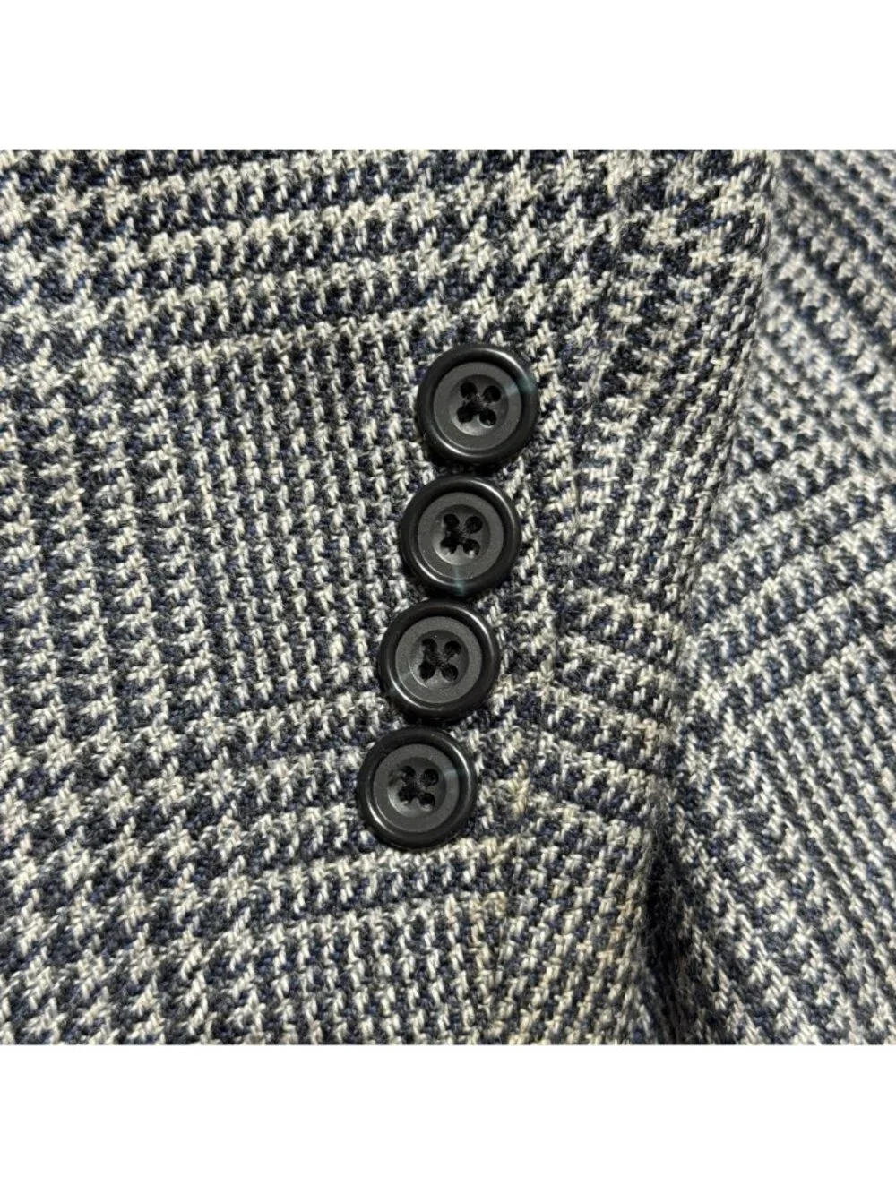 Oscar de la Renta Signature Men’s 44R Glen Plaid Wool Blazer Sport Coat
